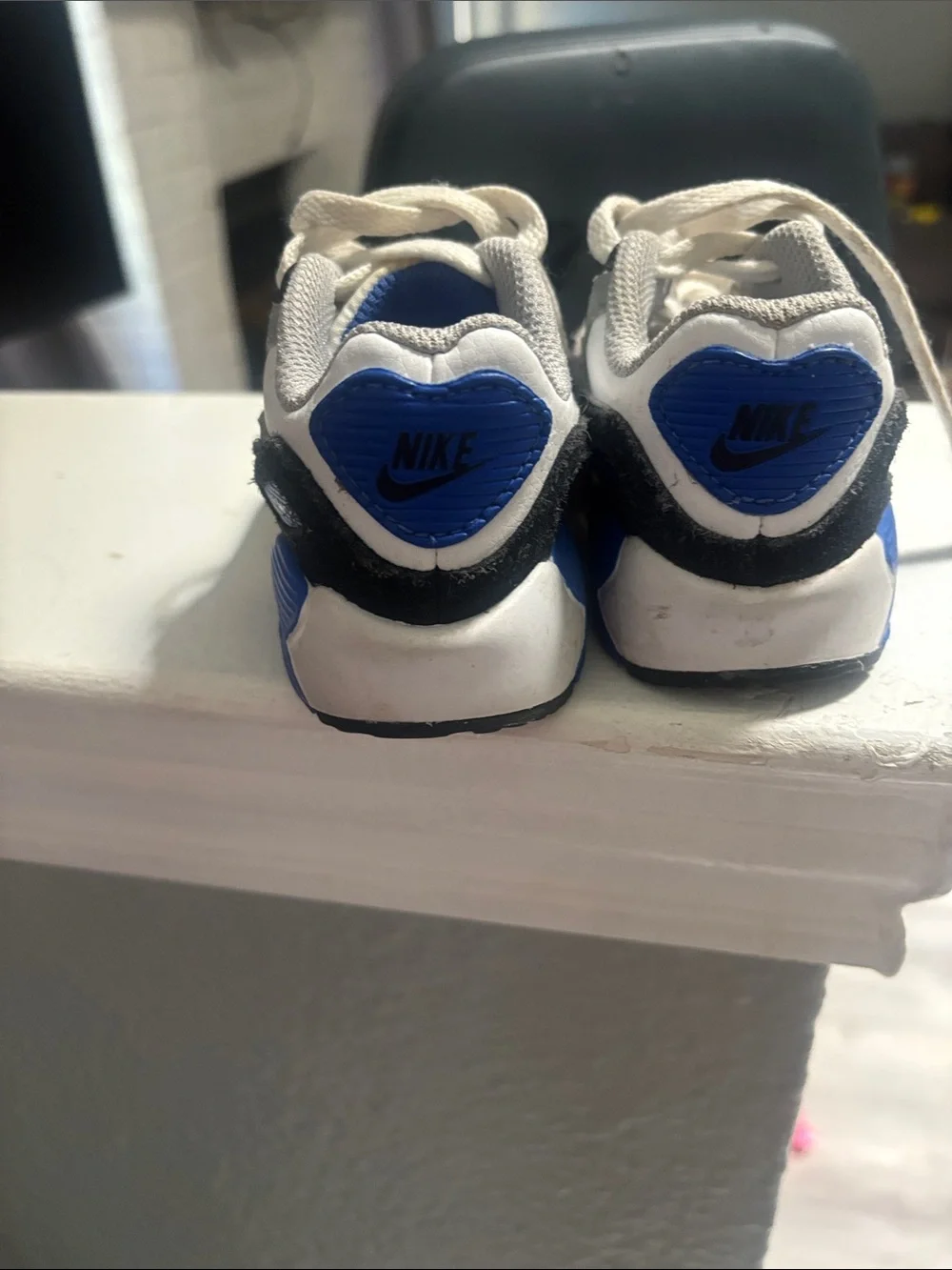 Nike Kids Sneakers in White, Gray & Blue